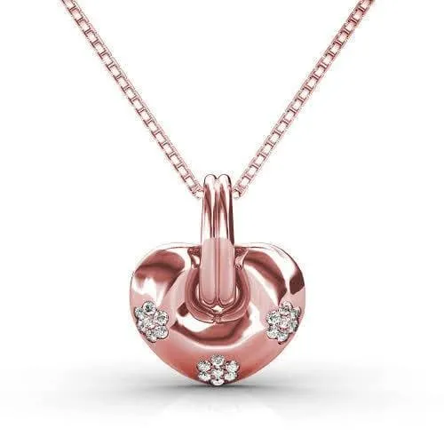 0.35 CT Round Cut Diamonds - Heart Pendant