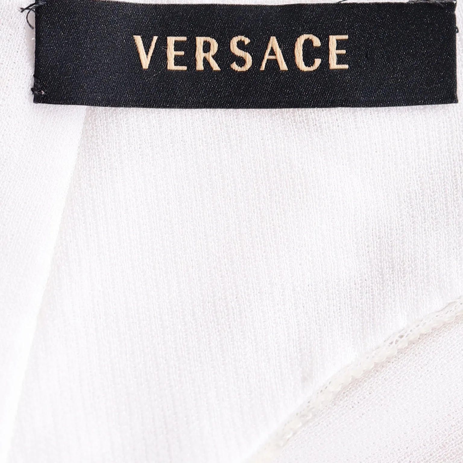 2007 Versace Runway White Evening Dress w Silver Sequins & Open Back
