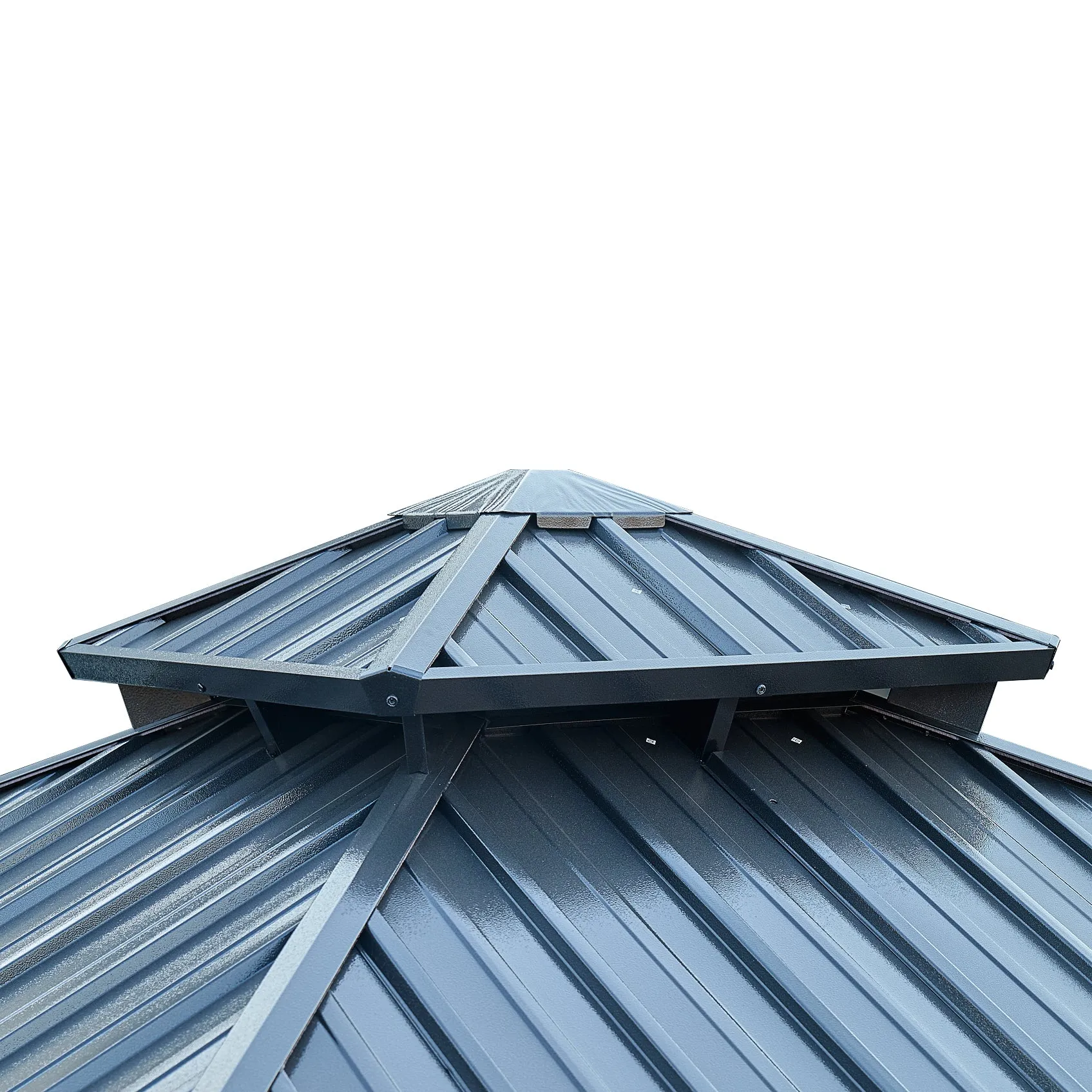 Afix 12 X 12 ft  Permanent Hardtop Gazebo Canopy - Black