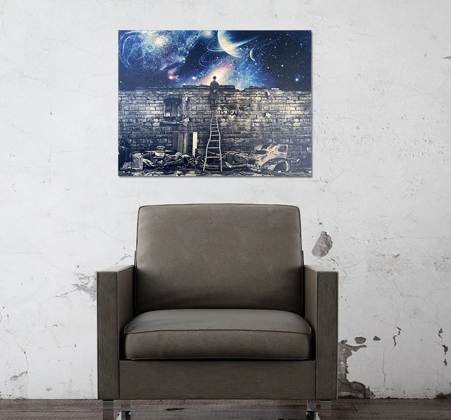 BEGINNING IS NEAR 18x24 Wood print
