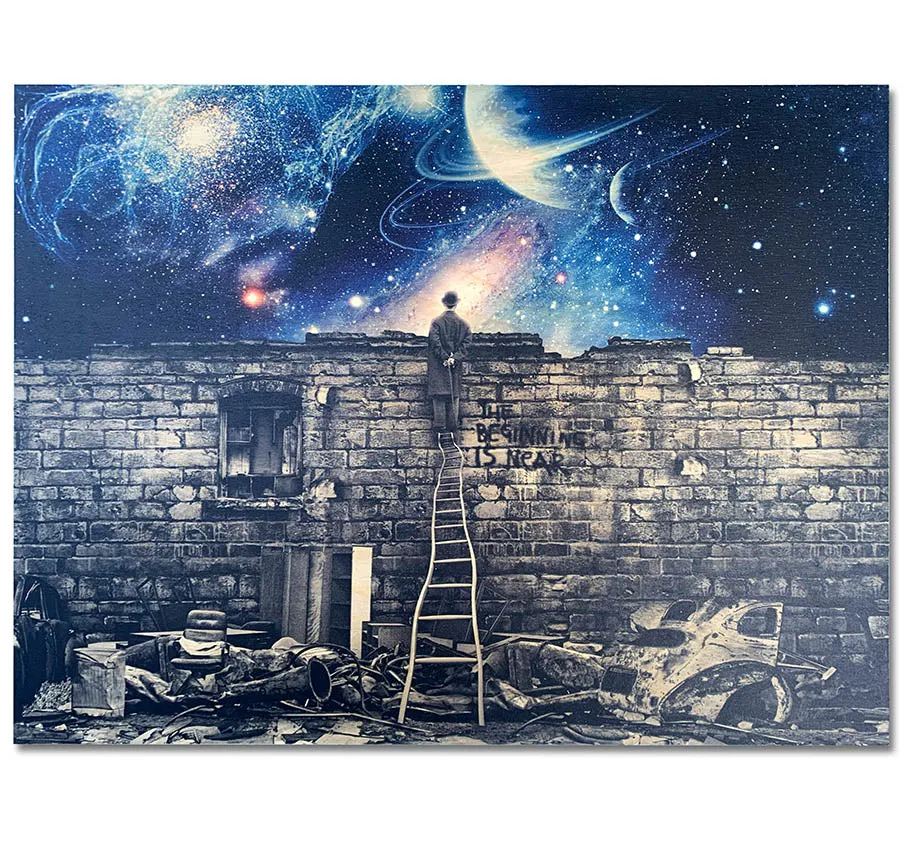 BEGINNING IS NEAR 18x24 Wood print