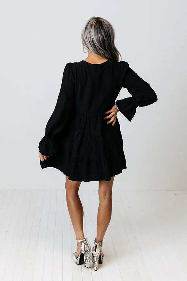 Beyond Blessed Babydoll Dress In Black