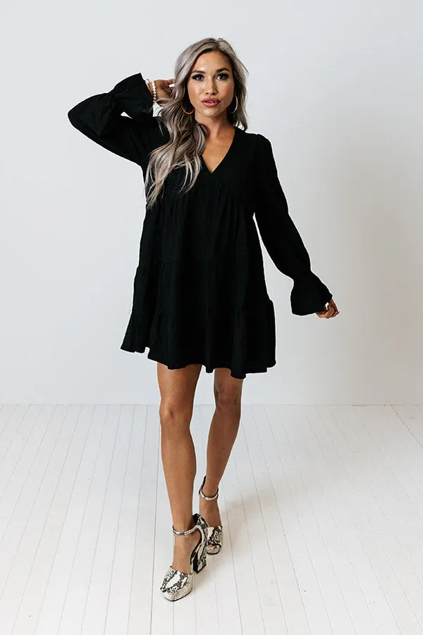 Beyond Blessed Babydoll Dress In Black