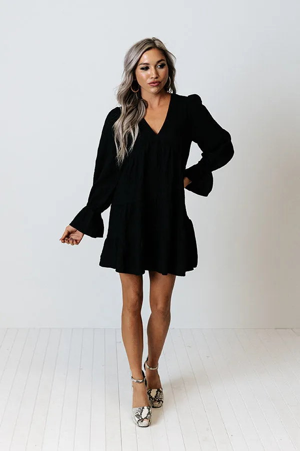Beyond Blessed Babydoll Dress In Black