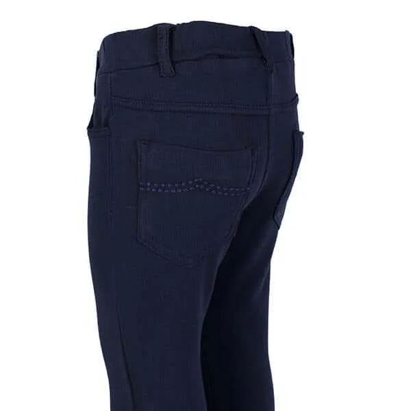 BIG GIRLS BASIC KNIT PANTS - NAVY BLUE