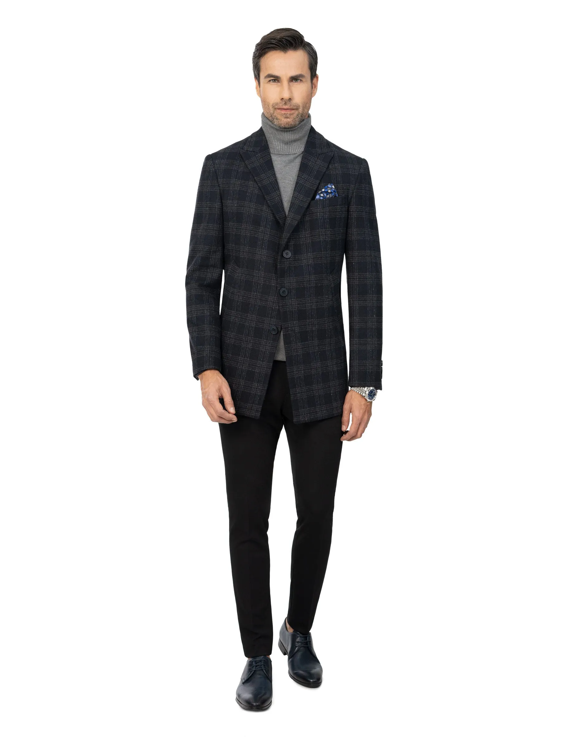 Bronson Slide Pocket Navy Trench Coat