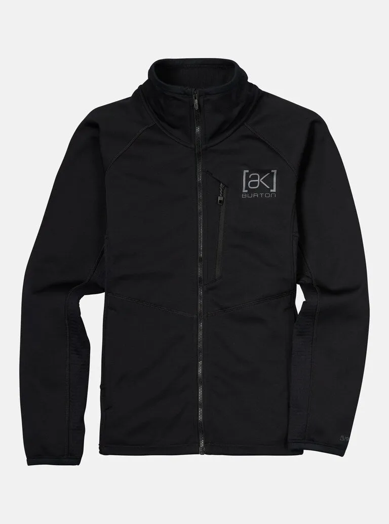 Burton AK Women's Helium Power Grid Full-Zip Fleece  True Black