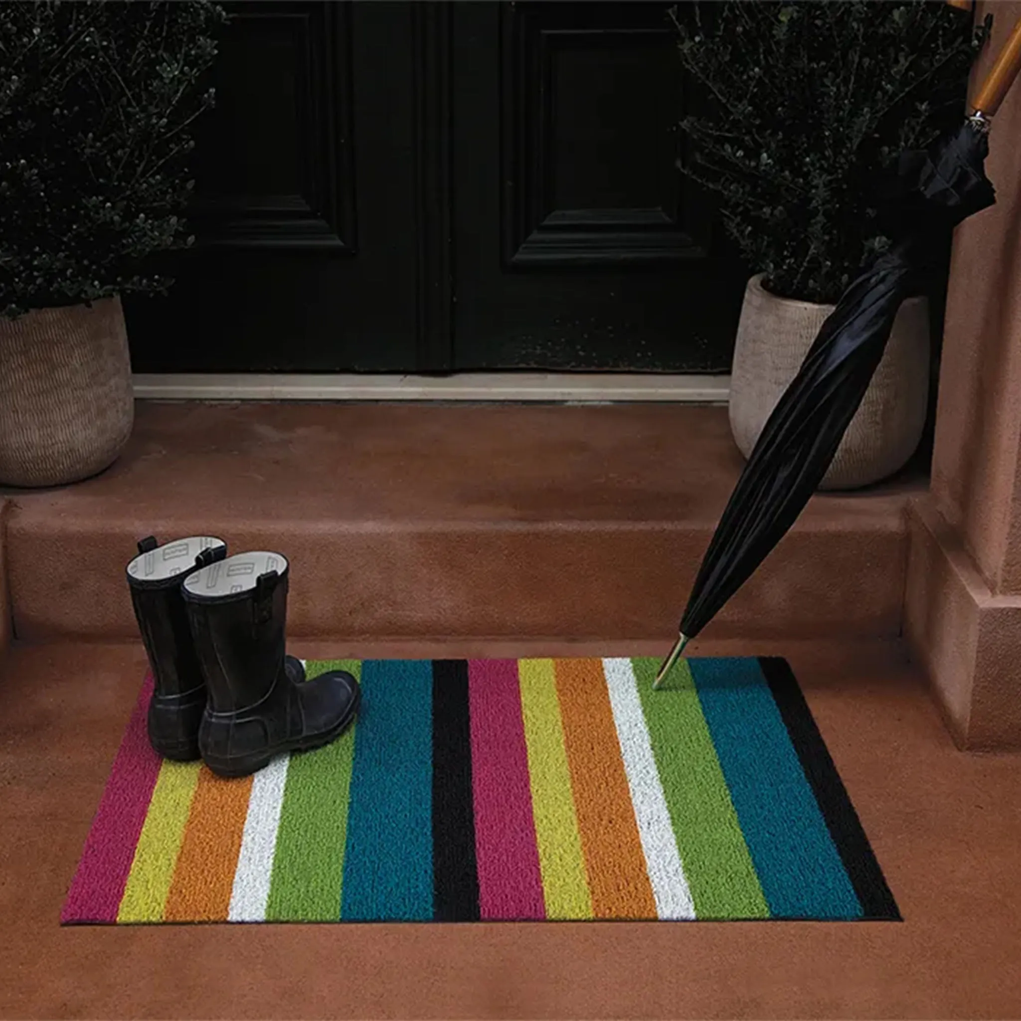 Chilewich Multi Bold Stripe Shag Mat