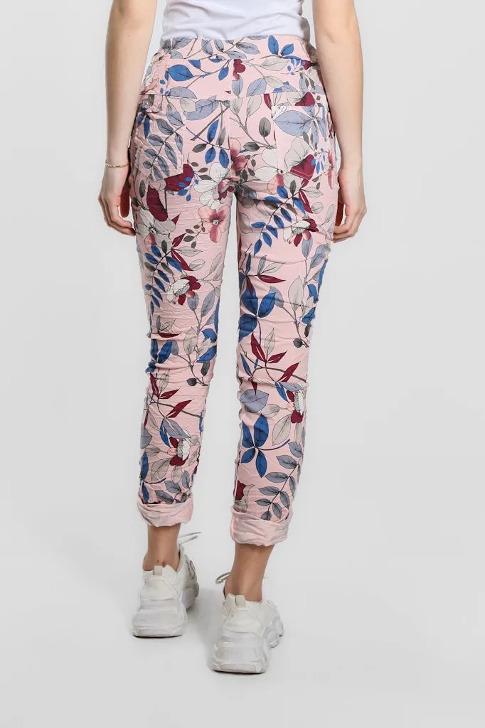Collins Lovely Leaves Stretch Tie Waist Pant (PL160L)