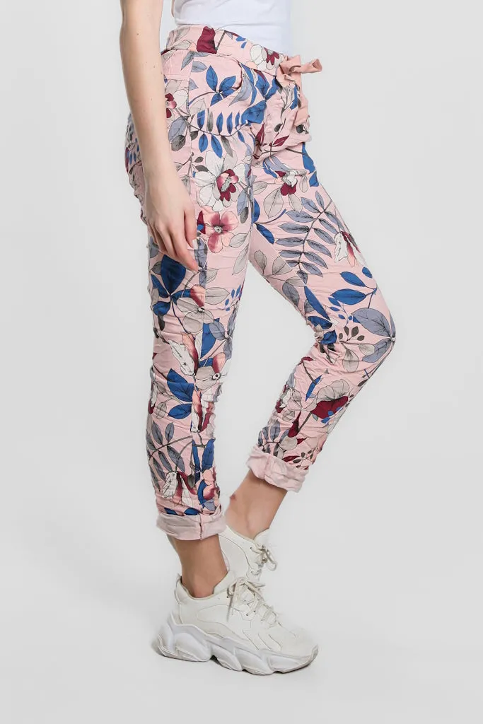 Collins Lovely Leaves Stretch Tie Waist Pant (PL160L)