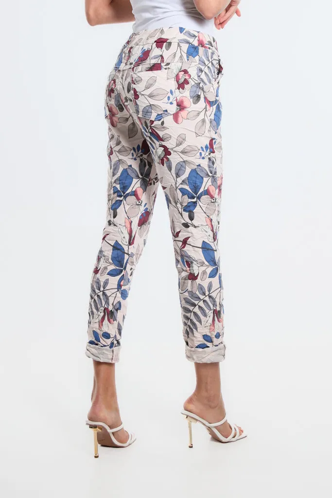 Collins Lovely Leaves Stretch Tie Waist Pant (PL160L)