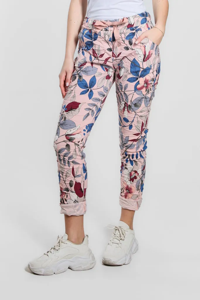 Collins Lovely Leaves Stretch Tie Waist Pant (PL160L)