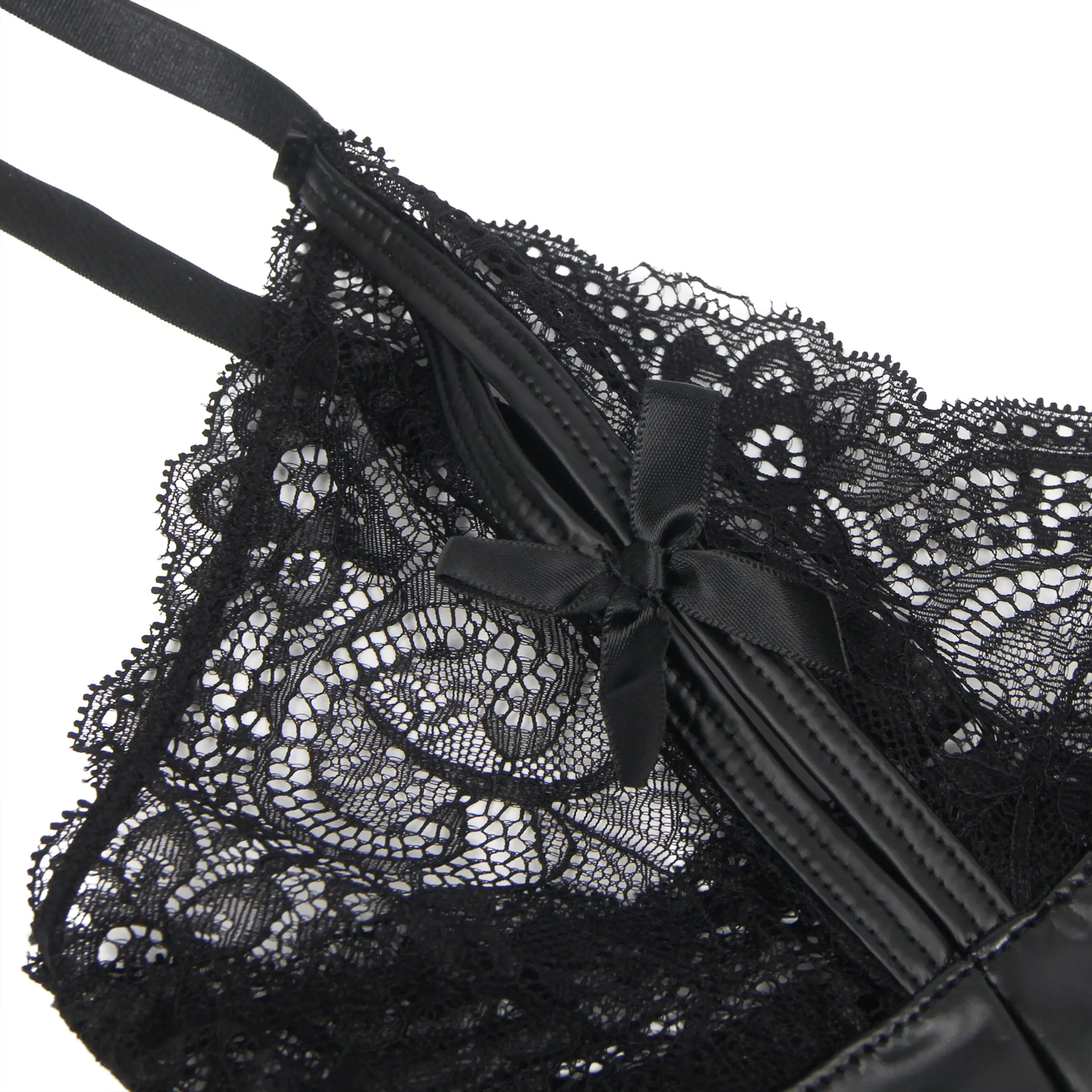 Daring Desire Black Lace Bodysuit