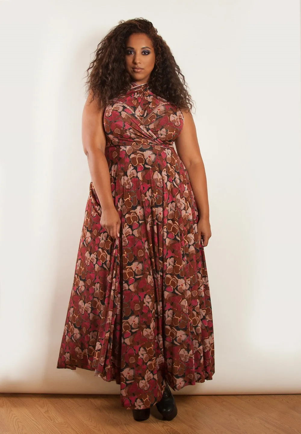 Eternity Convertible Multi Print Maxi Dress