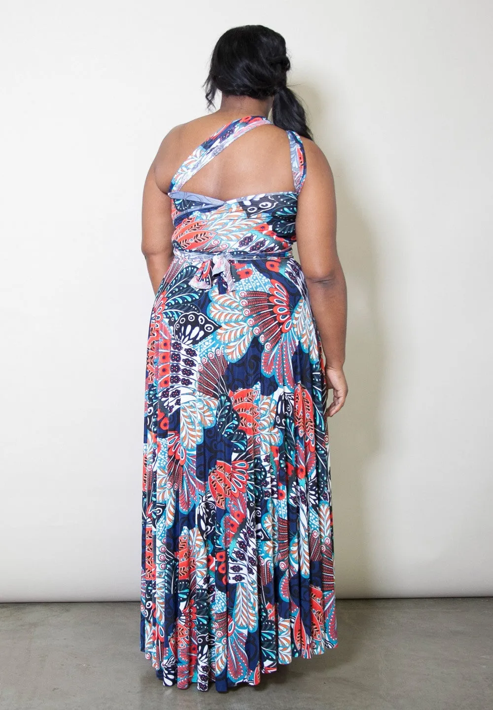 Eternity Convertible Multi Print Maxi Dress