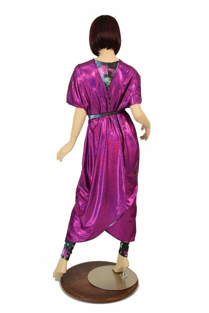 Galaxy and Fuchsia Sparkly Jewel Batwing Catsuit