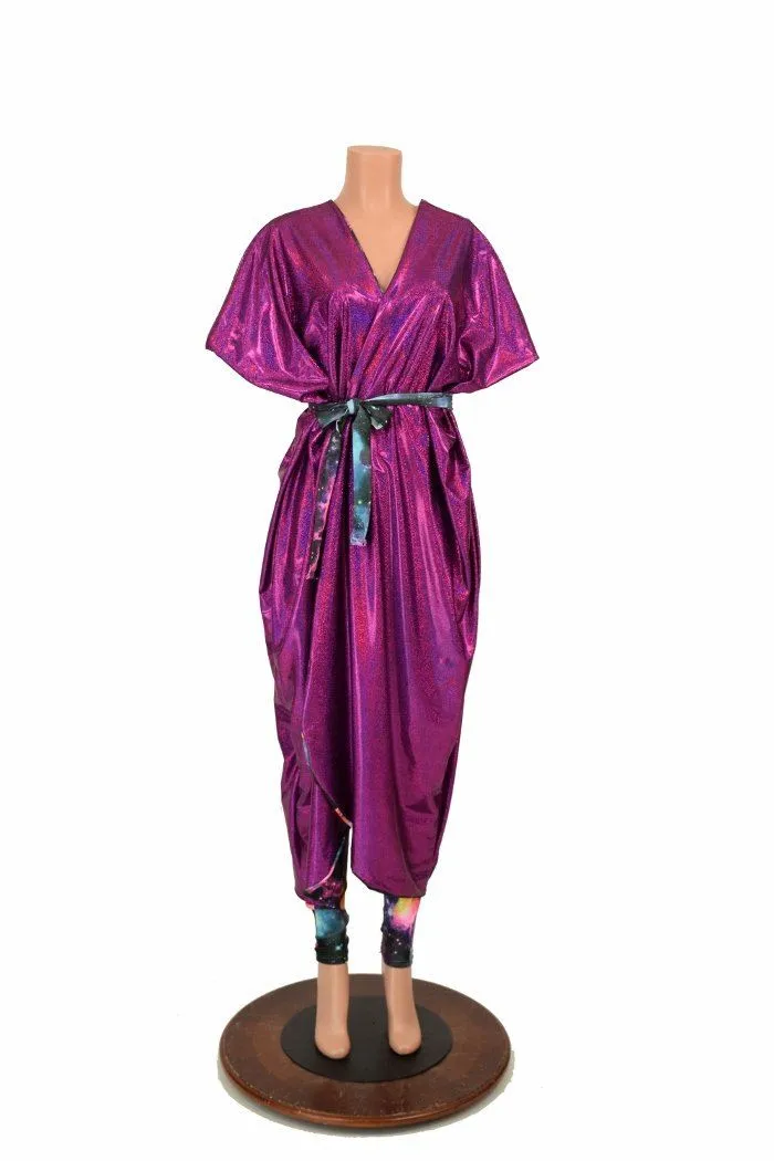 Galaxy and Fuchsia Sparkly Jewel Batwing Catsuit