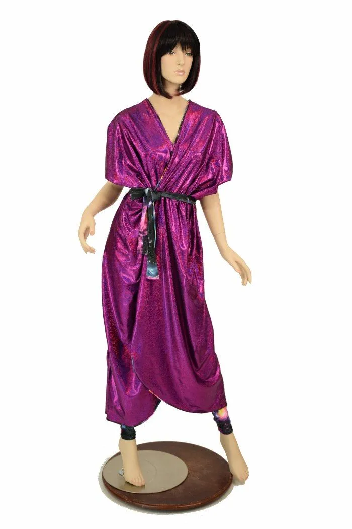 Galaxy and Fuchsia Sparkly Jewel Batwing Catsuit