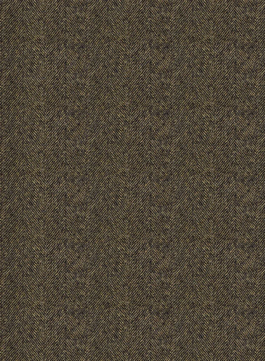 Italian Rust Herringbone Flannel Pants