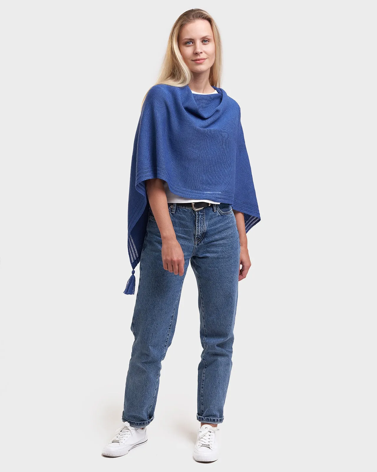 Keila multi-wear solid poncho
