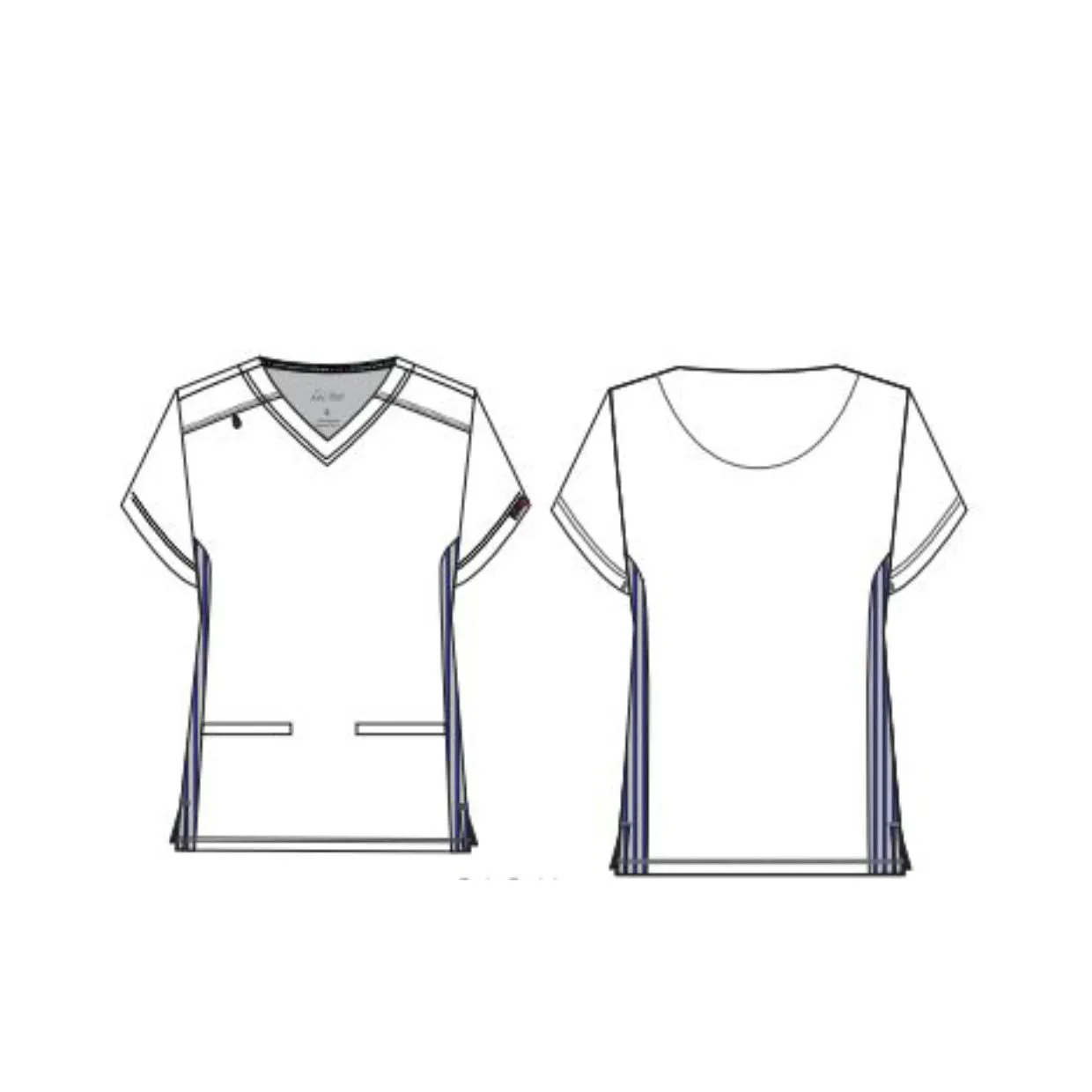 Koi Lite Reclaim Scrub Top - Platinum Grey / Black Ombre