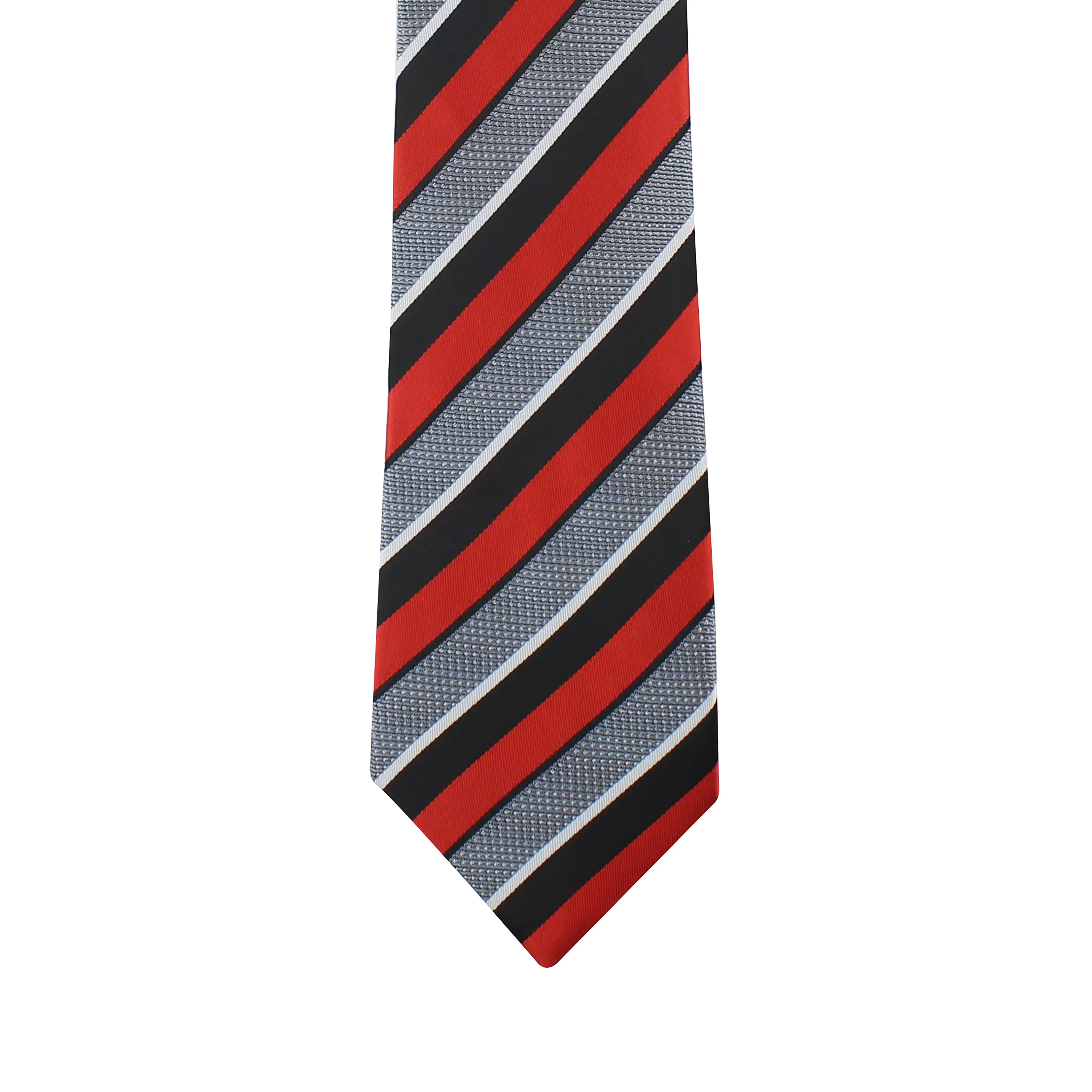 Kovove Refreshing Black Striped Necktie and Pocket Square Gift Box