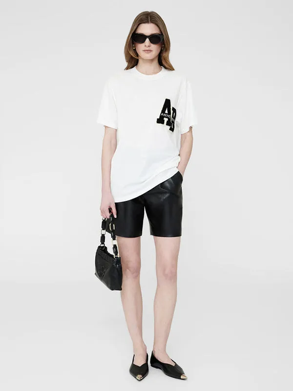Lili Tee Letterman in Off White