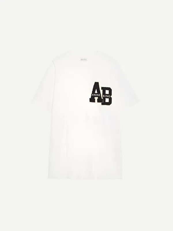 Lili Tee Letterman in Off White