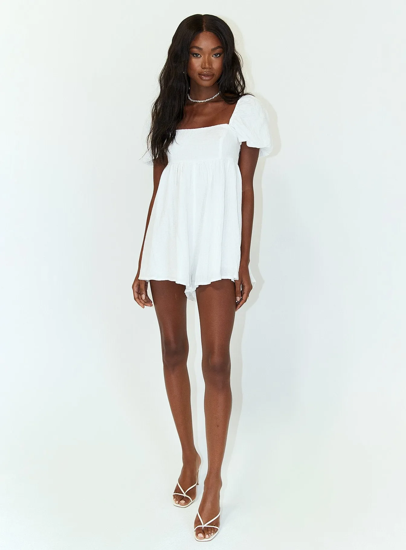 Lorna Playsuit White