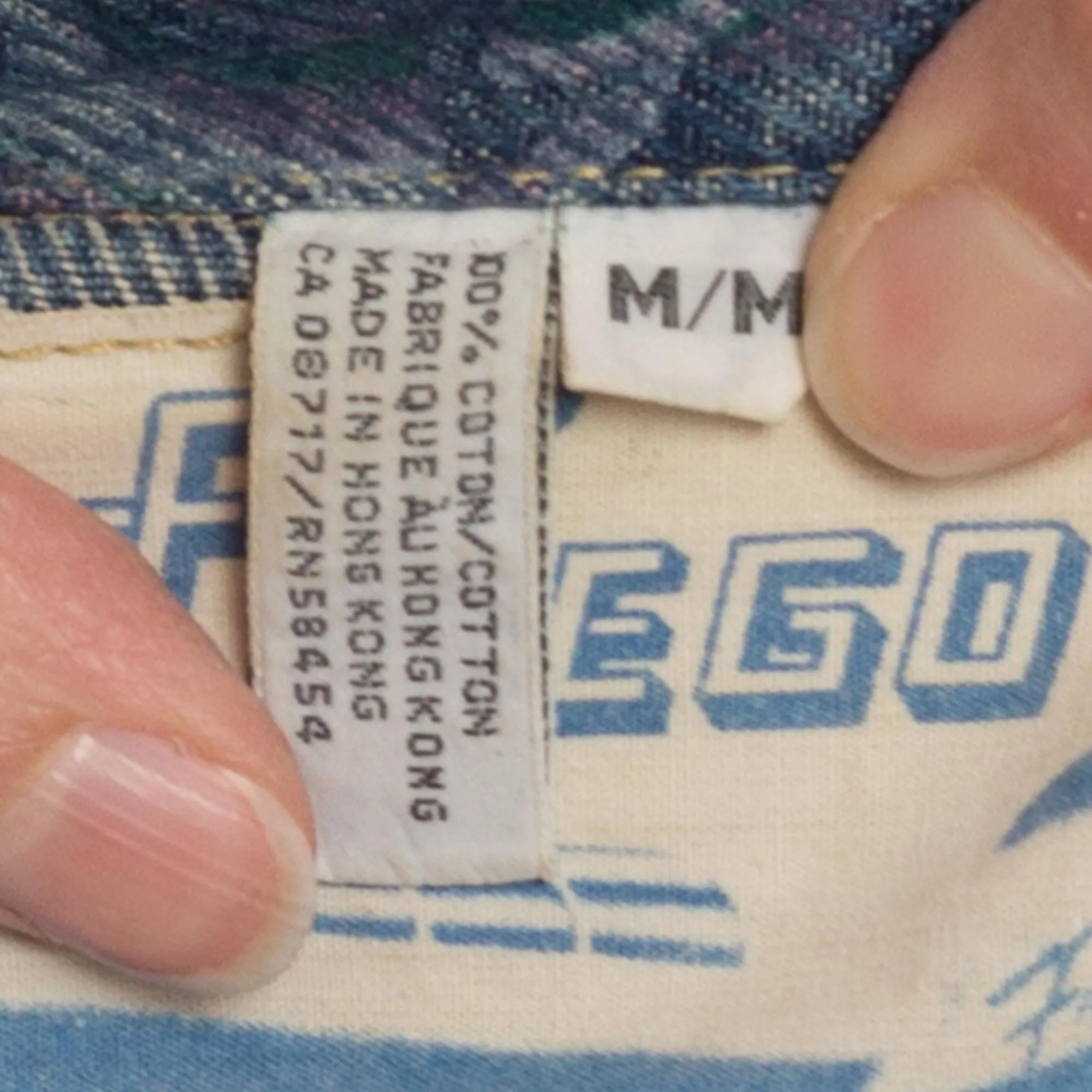 Medium 80s Freego Floral Tapestry Denim Jacket