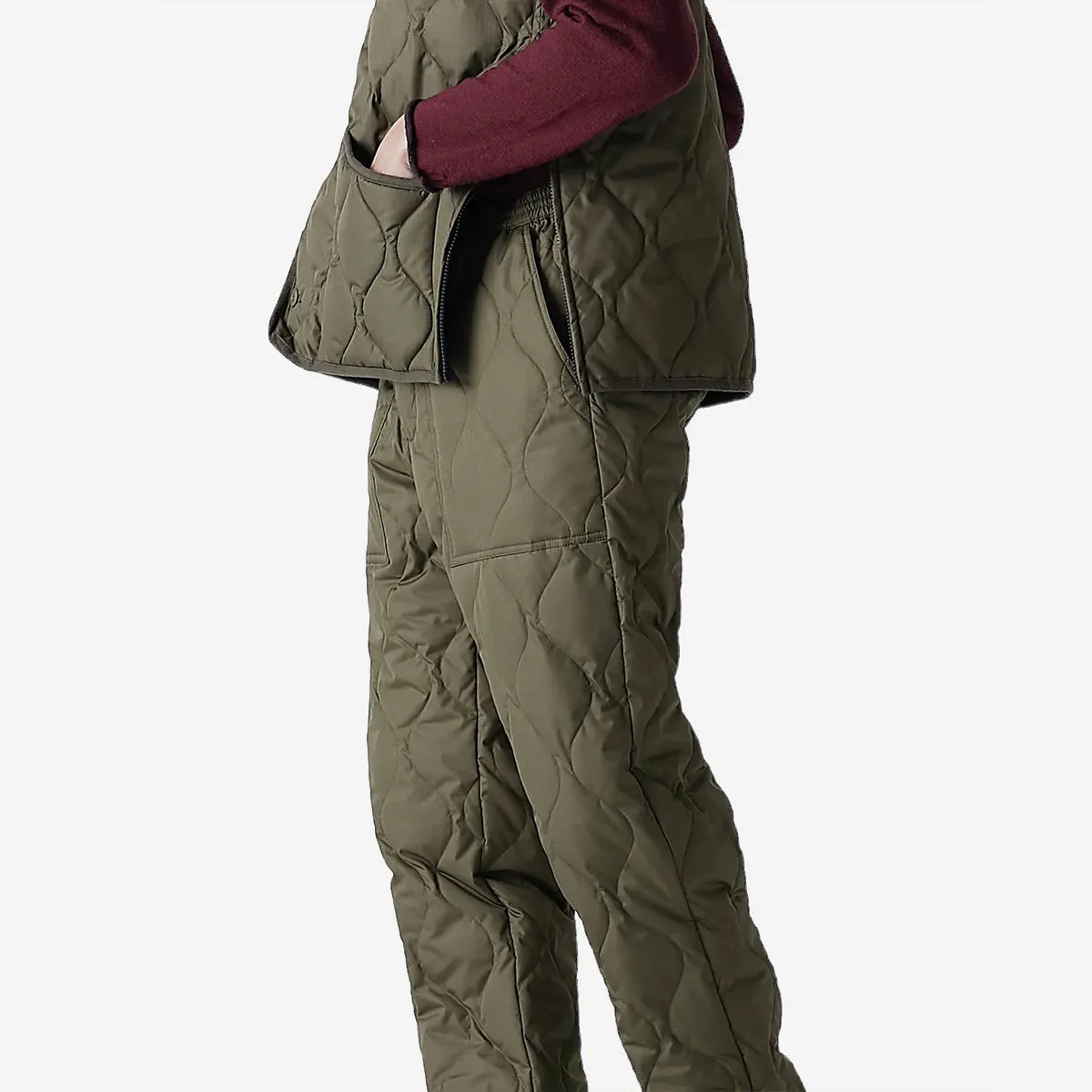 Military Easy Down Fatigue Pants - Dark Olive
