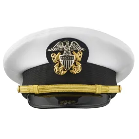 NAVY ACC WO/LCDR Combination Dress Cap - White CNT Cover