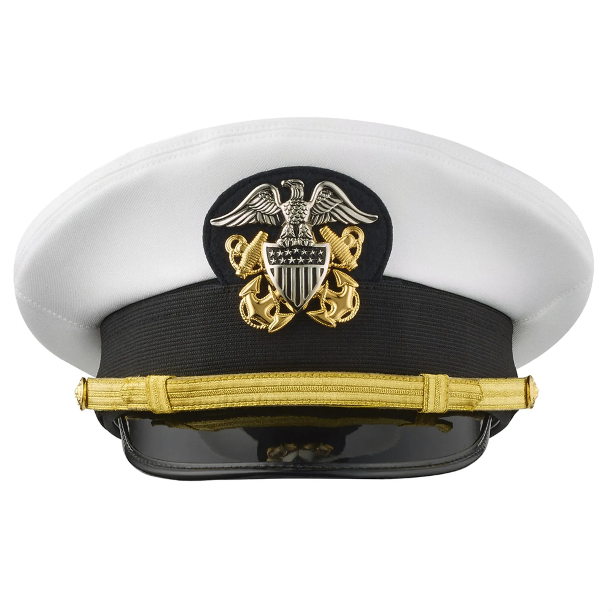 NAVY ACC WO/LCDR Combination Dress Cap - White CNT Cover