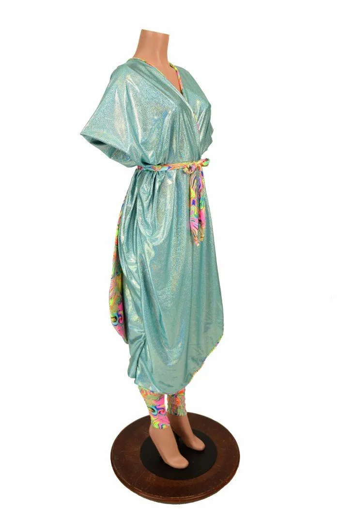 Neon Flux and Seafoam Batwing Catsuit