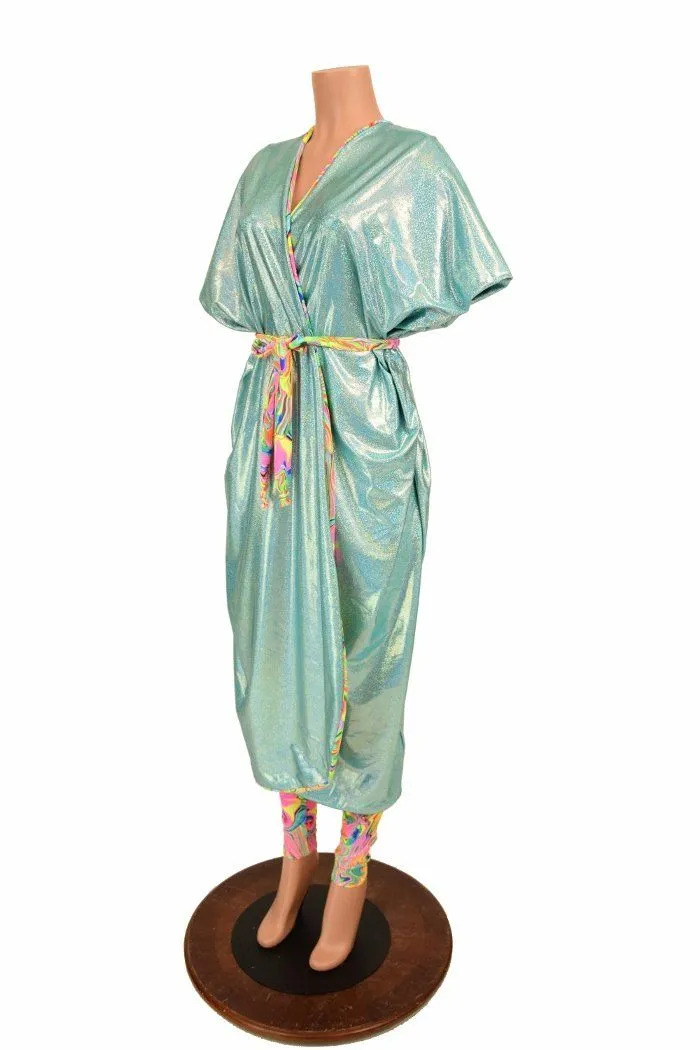 Neon Flux and Seafoam Batwing Catsuit