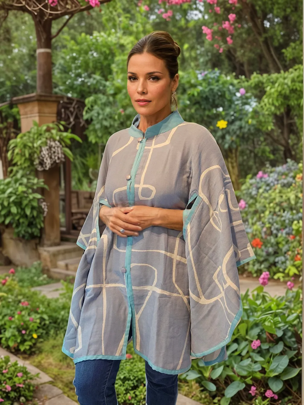 Oceania Wool Blend Poncho