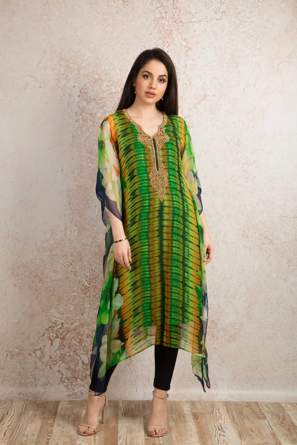 Print embd poncho U8_1029