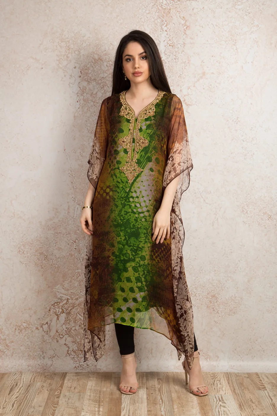 Print embd poncho U8_1036