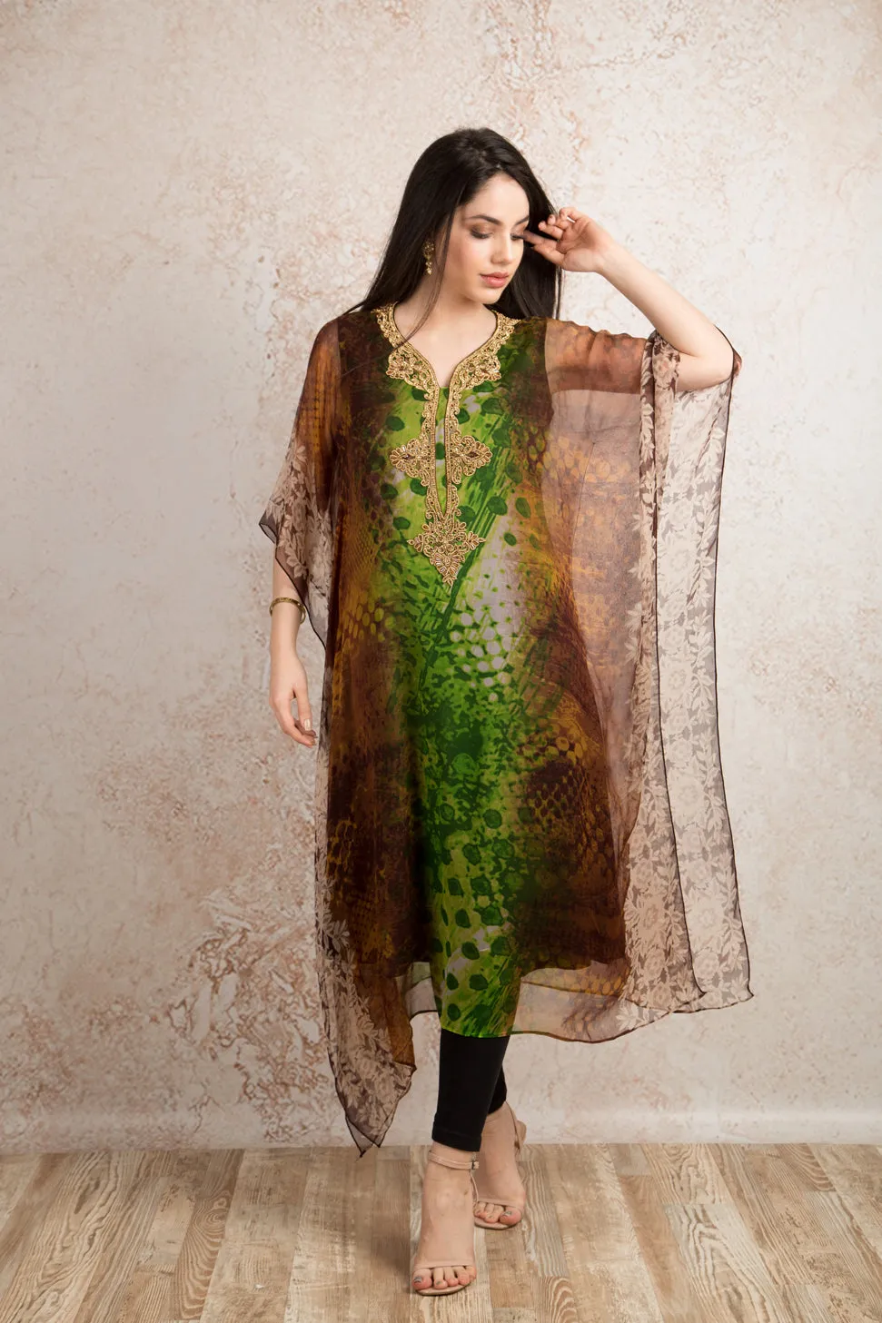 Print embd poncho U8_1036