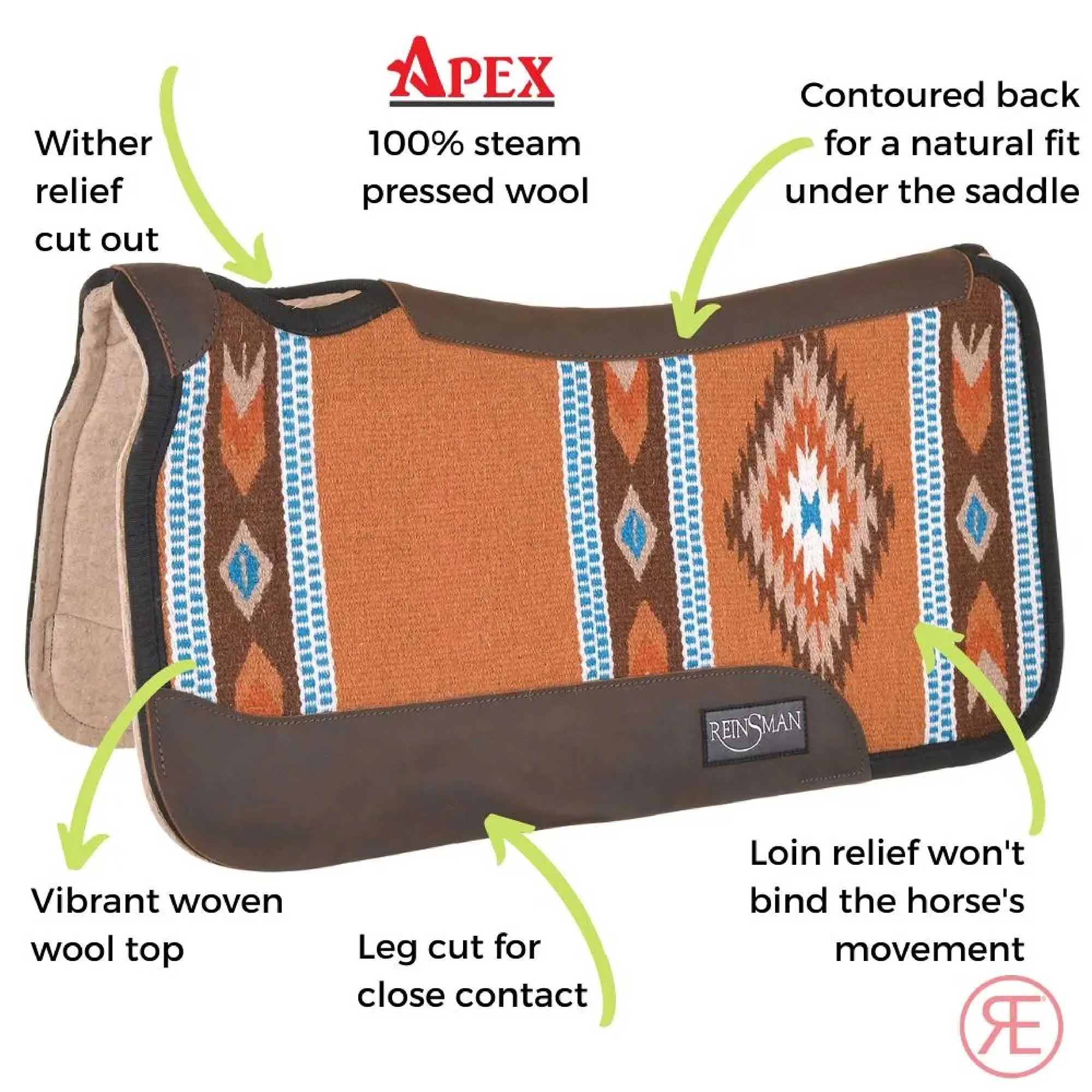 Reinsman Ranahan Wool Saddle Pad
