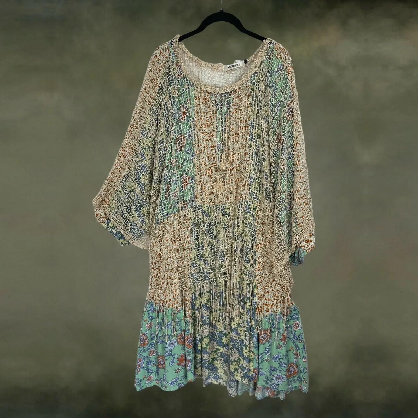 Spring Sunshine BOHO Block Ruffle DRESS