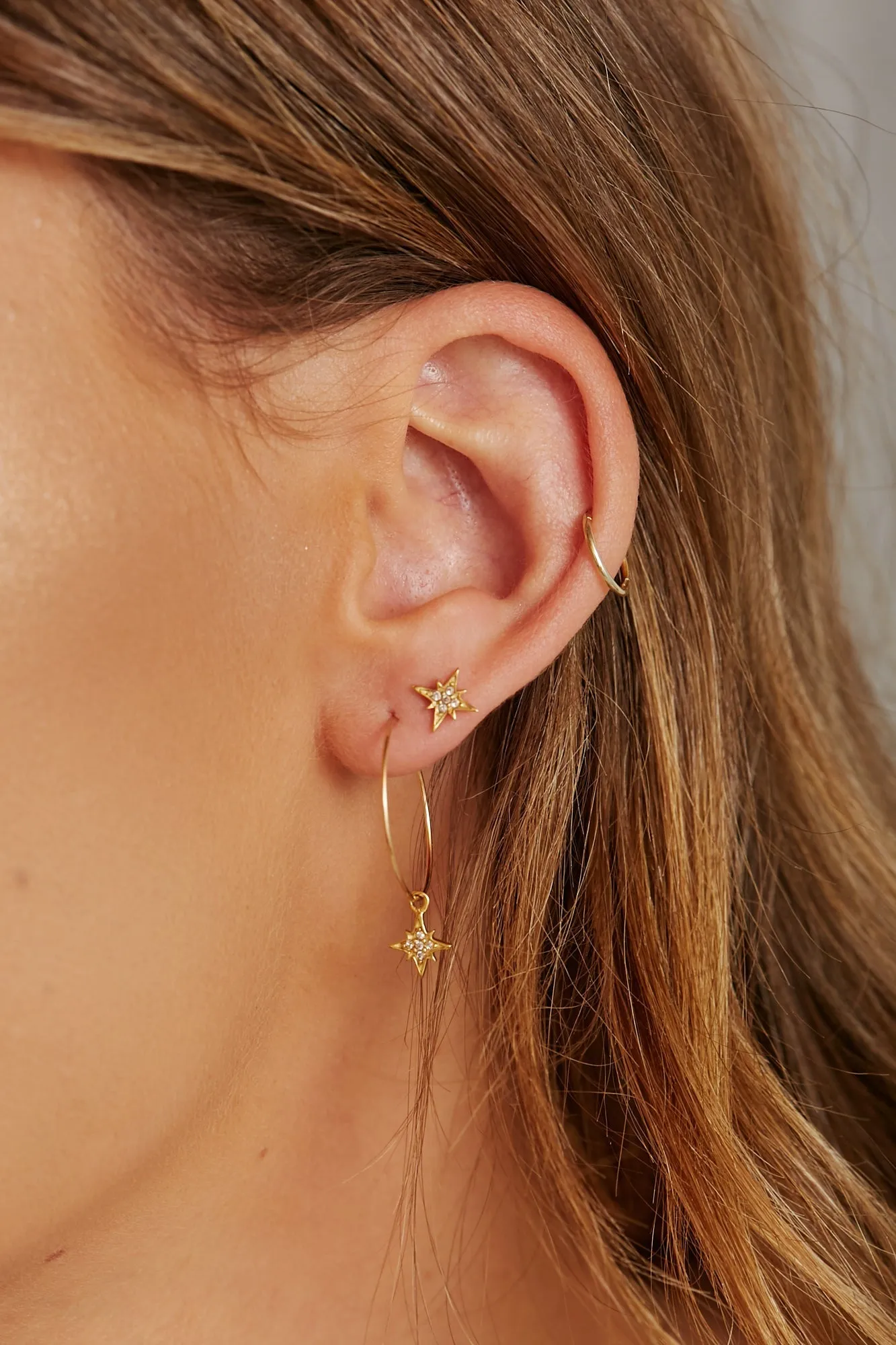 St'X Starburst Wire Hoops