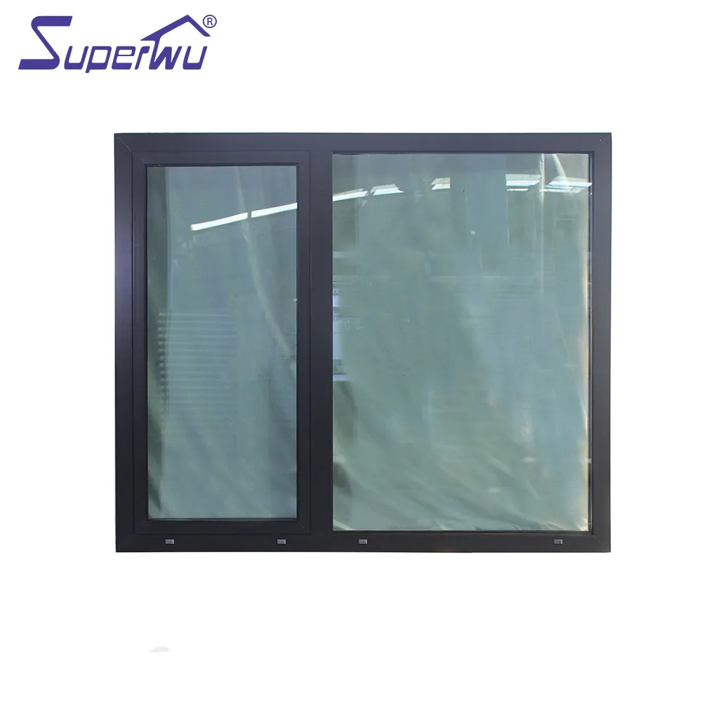 Superwu Australia design anti-theft double glass aluminum tilt&turn house window