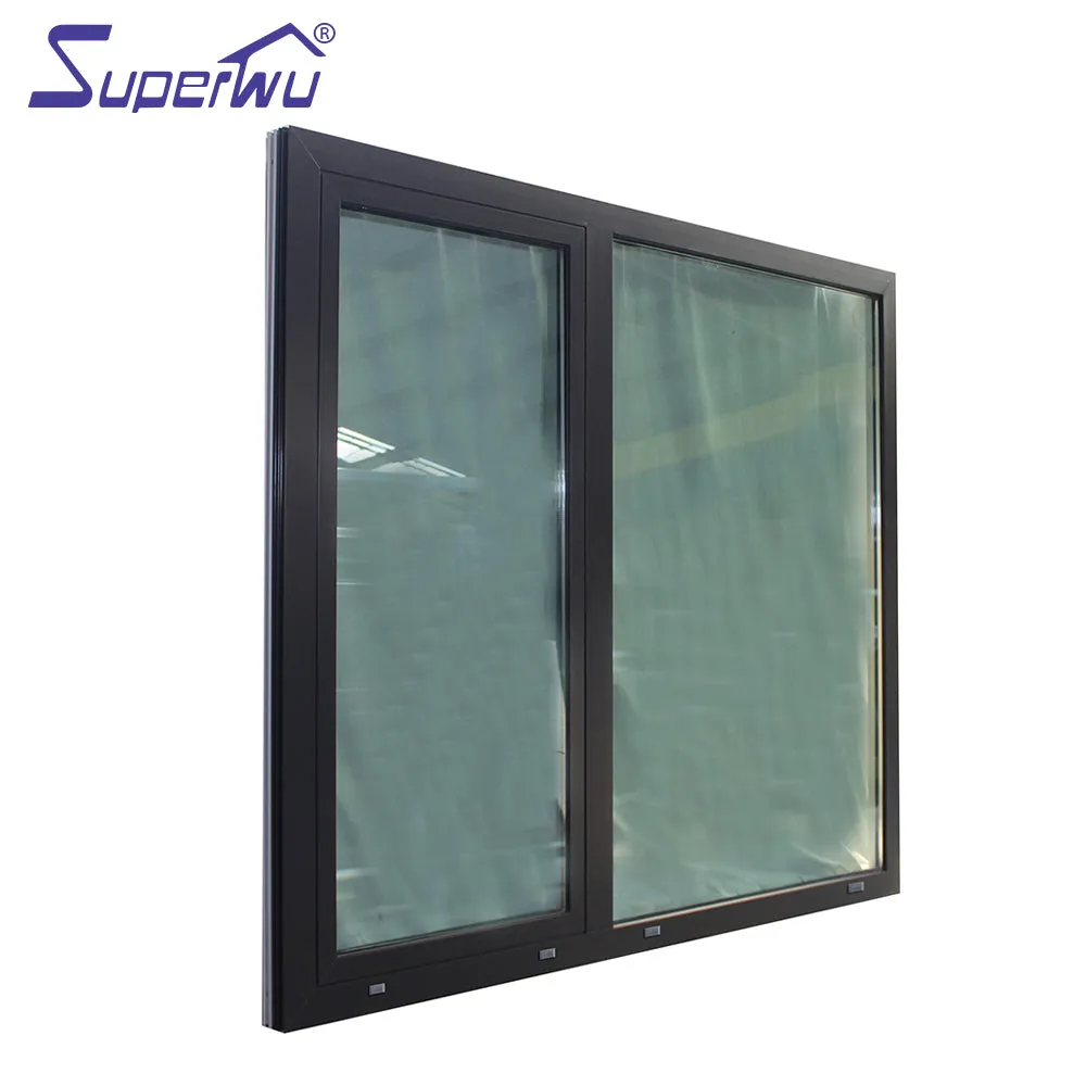 Superwu Australia design anti-theft double glass aluminum tilt&turn house window
