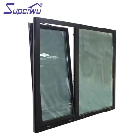 Superwu Australia design anti-theft double glass aluminum tilt&turn house window