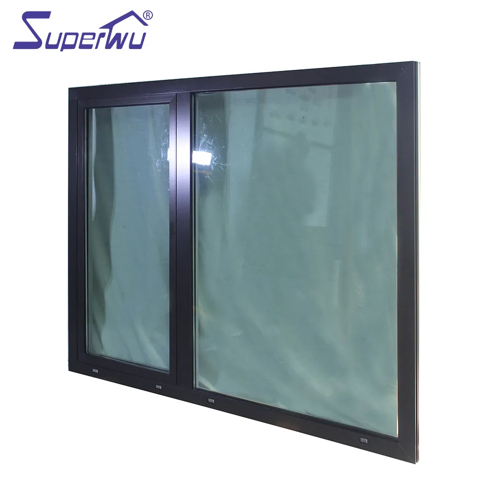 Superwu Australia design anti-theft double glass aluminum tilt&turn house window