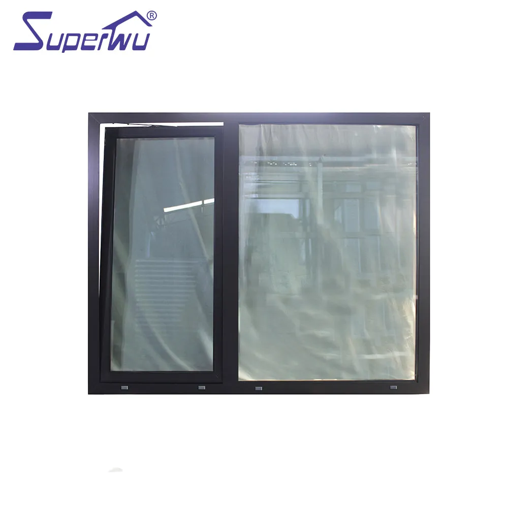 Superwu Australia design anti-theft double glass aluminum tilt&turn house window