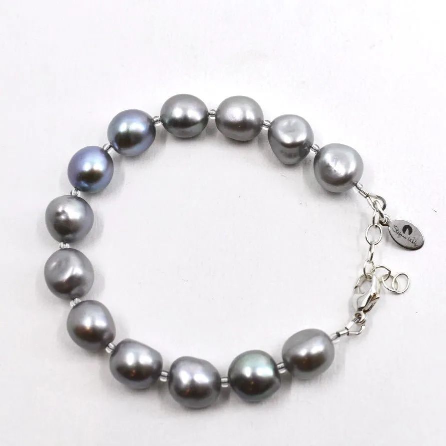 Teal Freshwater Pearl Bracelet