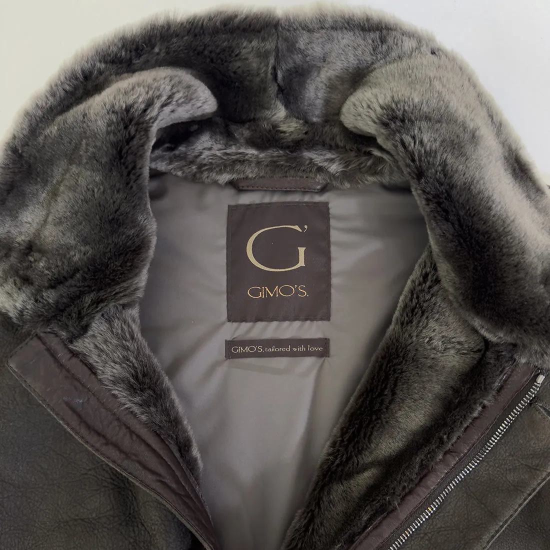 Two-Tone Leather Wool Jacket
