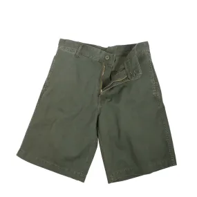 Vintage Wash 5 Pocket Flat Front Olive Drab Shorts